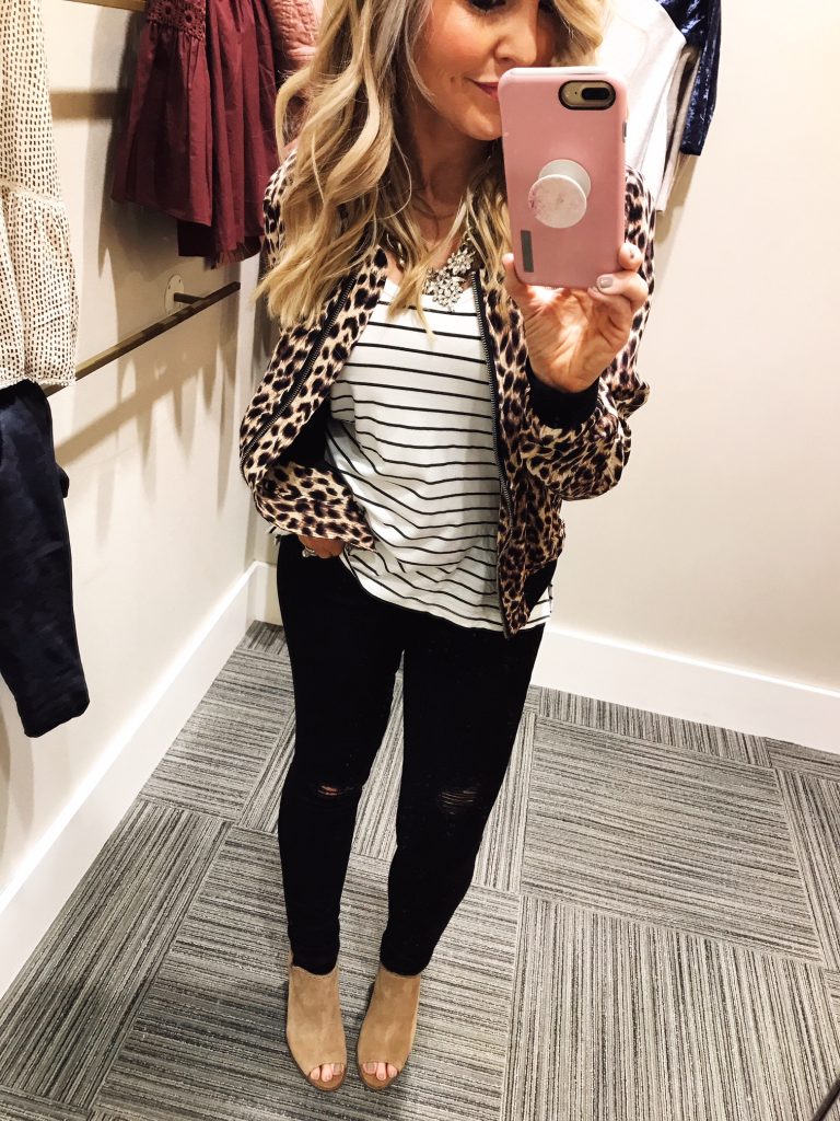 evereve leopard bomber