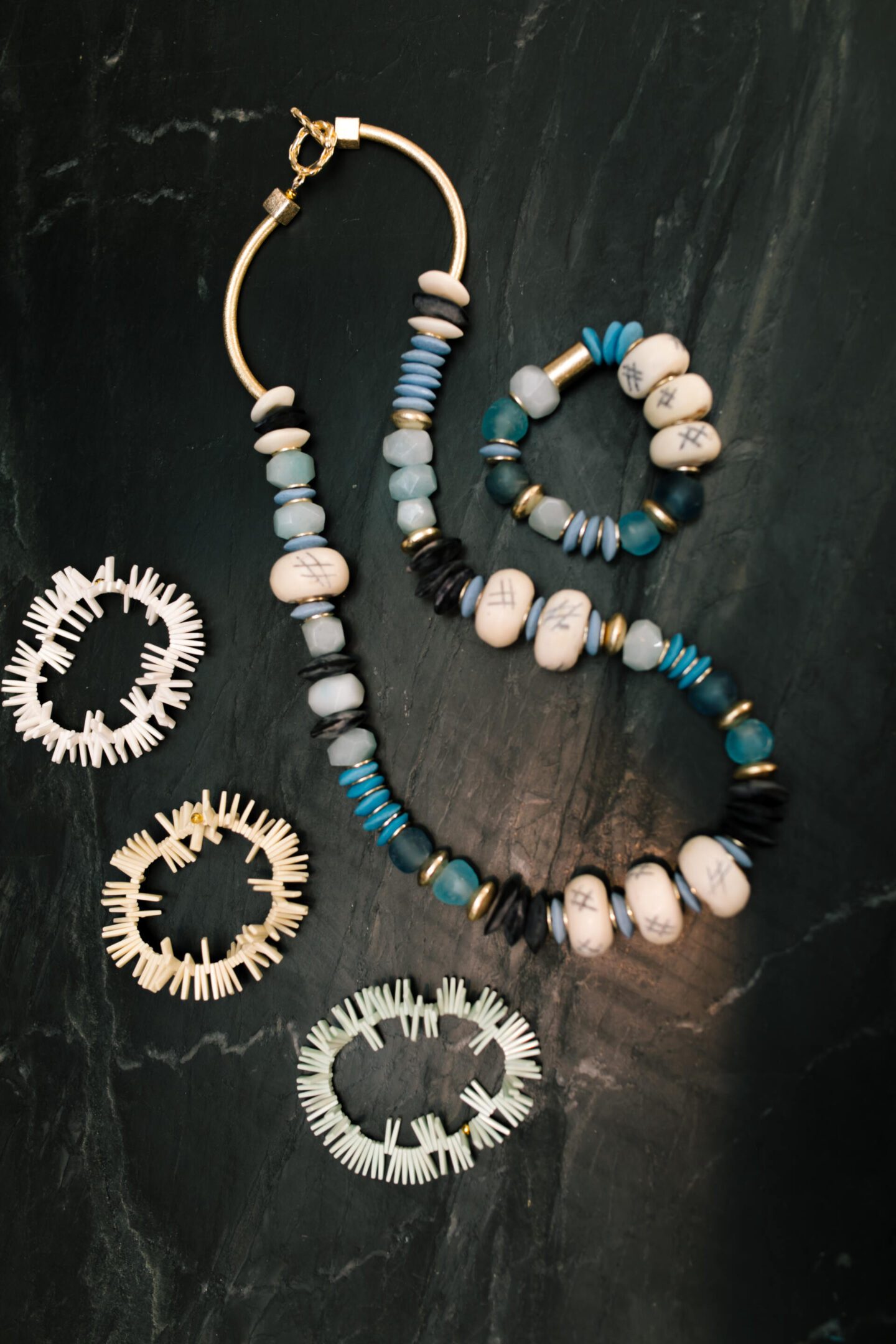 Accessory Concierge by popular Nashville fashion blog, Hello Happiness: image of a Accessory Concierge Island of the Sun bracelet set.