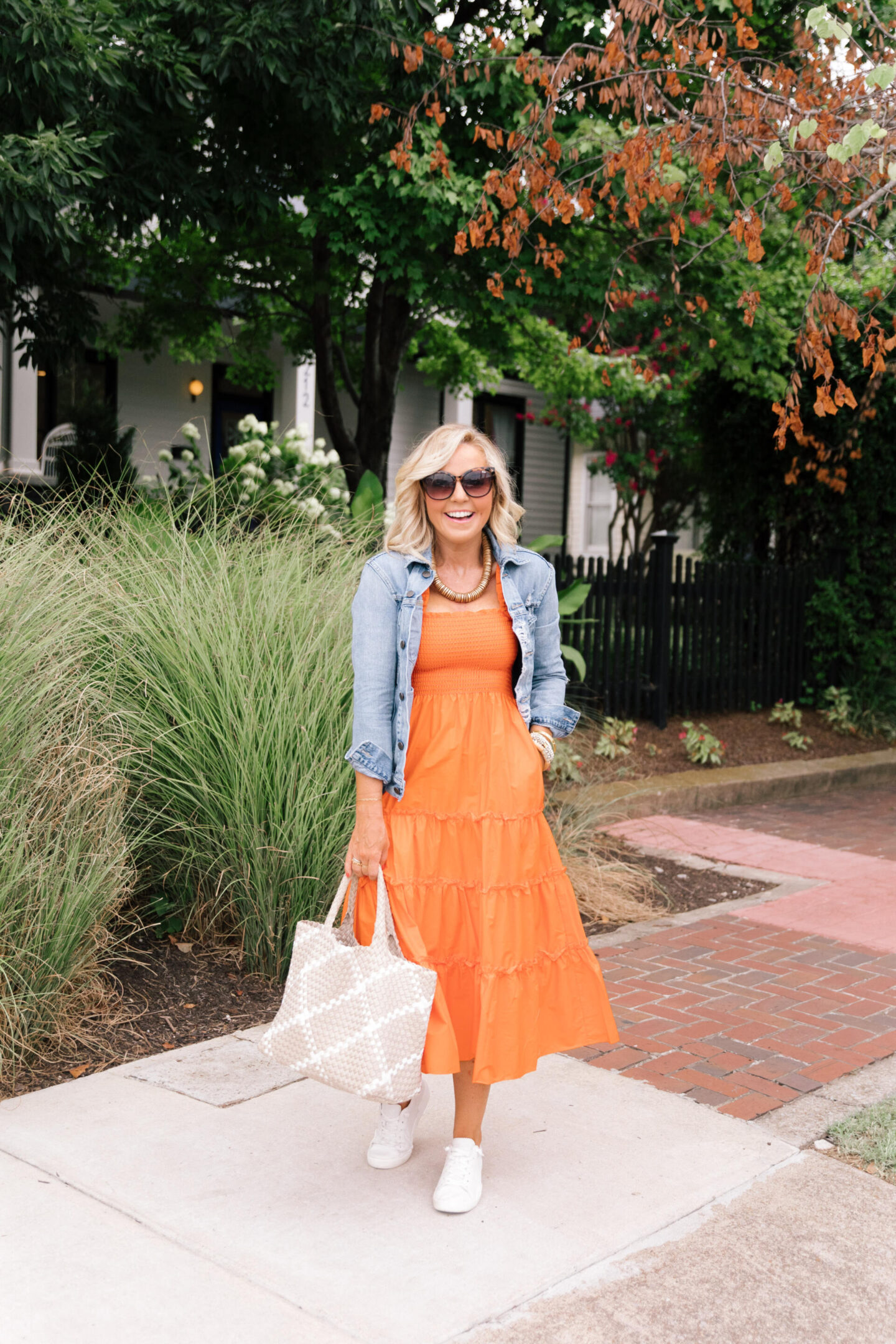 Accessory Concierge by popular Nashville fashion blog, Hello Happiness: image of Natasha Stoneking wearing a Accessory Concierge Under the Boardwalk bracelet set.