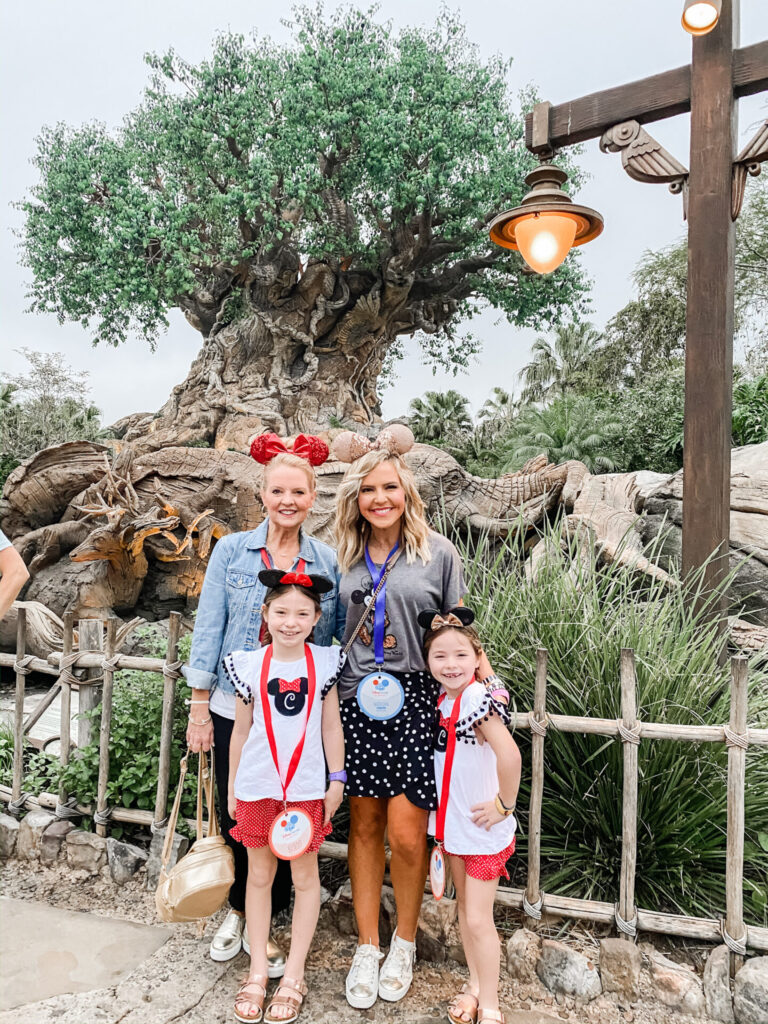 Disney Creators Celebration by poplar Nashville travel blog, Hello Happiness: image of two women and two girls at Disney's Animal Kingdom. 