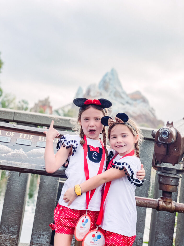 Disney Creators Celebration by poplar Nashville travel blog, Hello Happiness: image of two girls standing near a Himalaya display at Walt Disney World. 