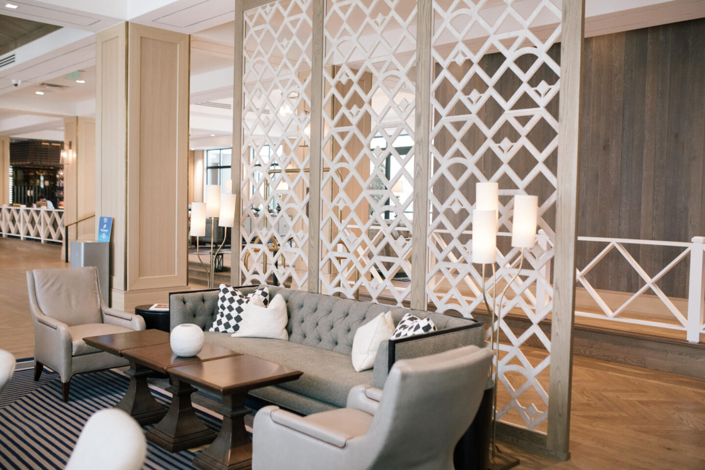 Harpeth Hotel by popular Nashville travel blog, Hello Happiness: image of a lounge at the Harpeth Hotel.