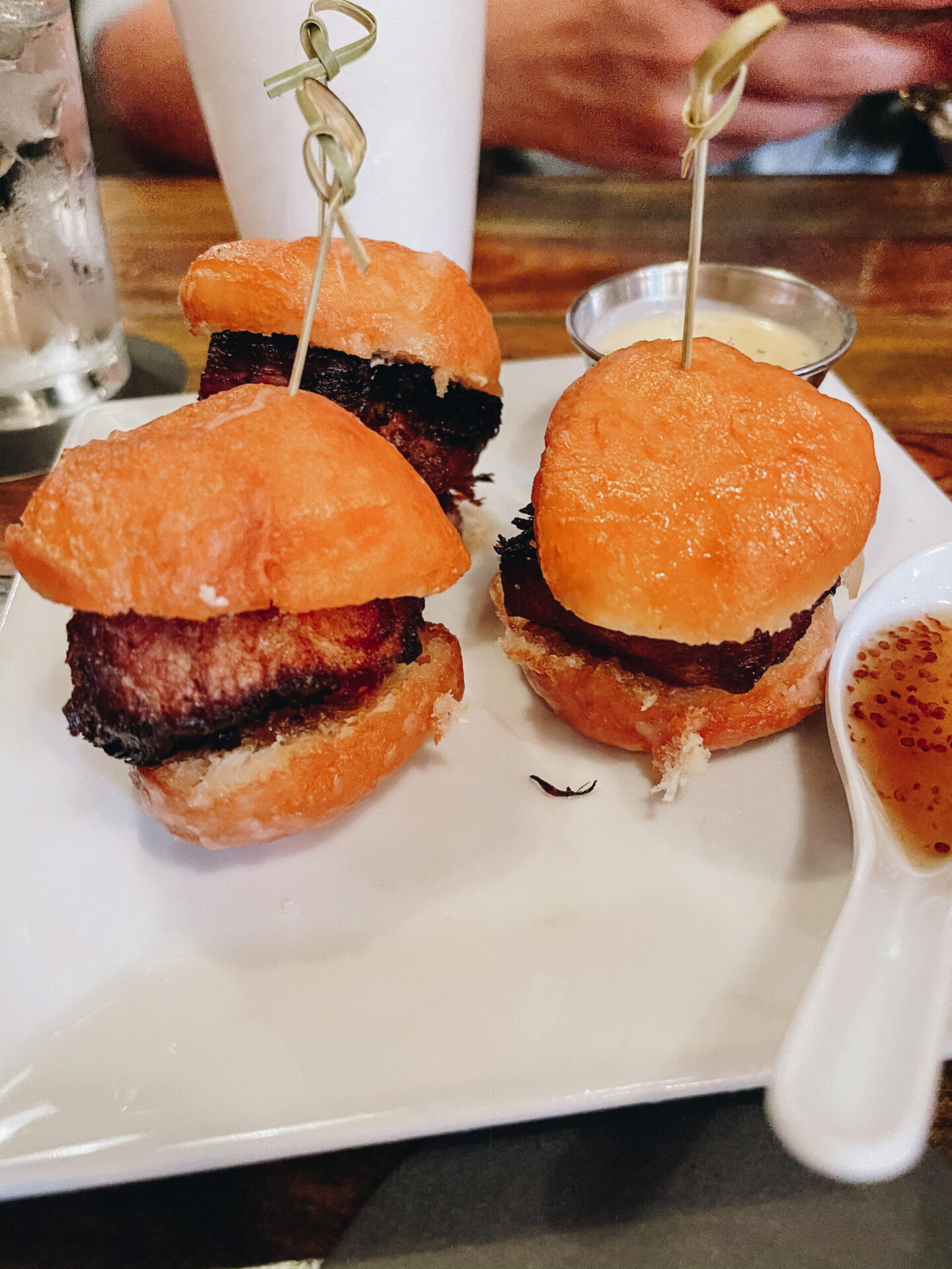 Girls Getaway by popular Nashville travel blog, Hello Happiness: image of fried chicken sliders.