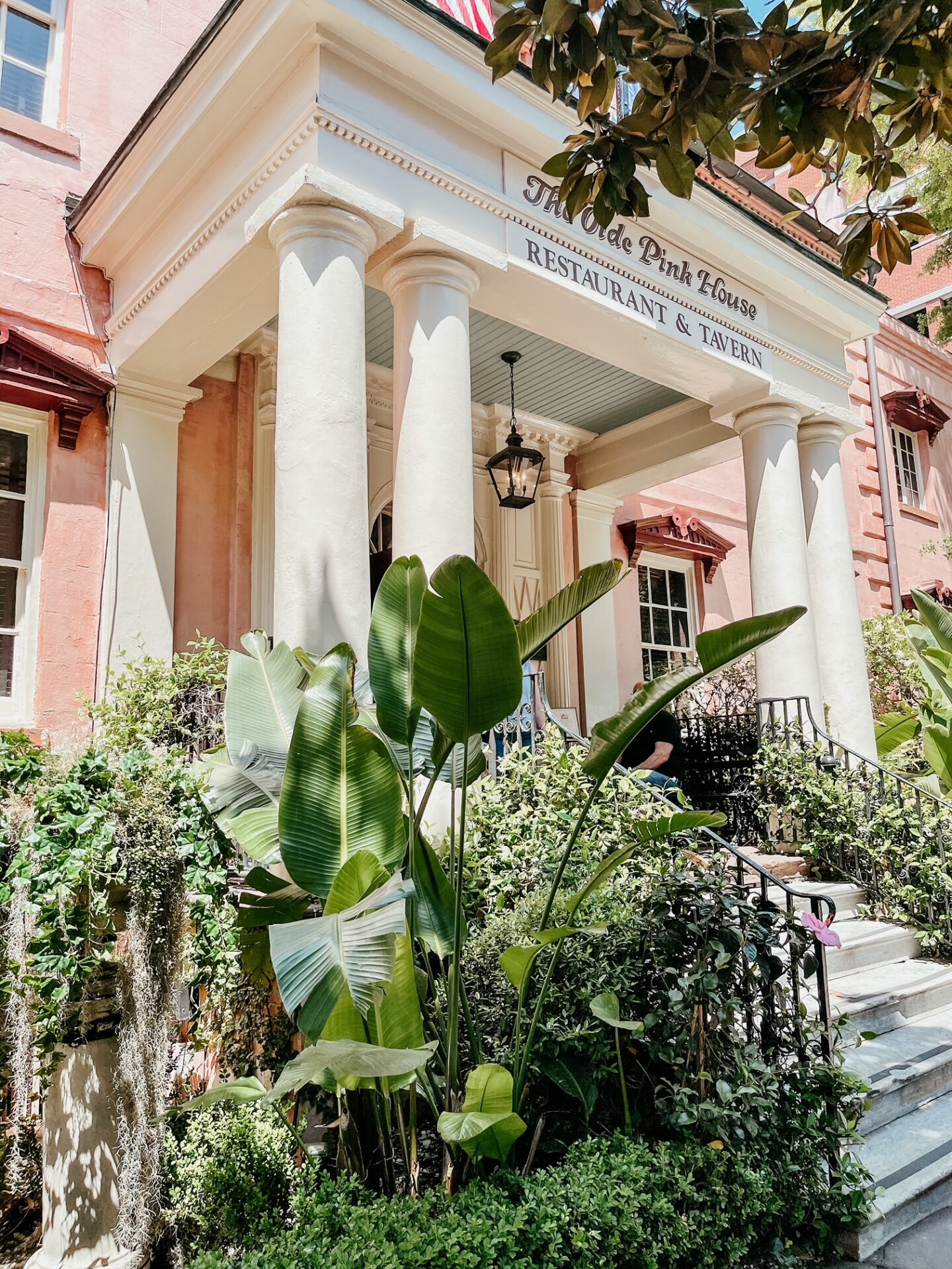 Girls Getaway by popular Nashville travel blog, Hello Happiness: image of The Olde Pink House restaurant and tavern.