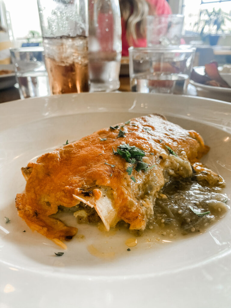 Staycation Ideas by popular Nashville travel blog, Hello Happiness: image of an enchilada. 
