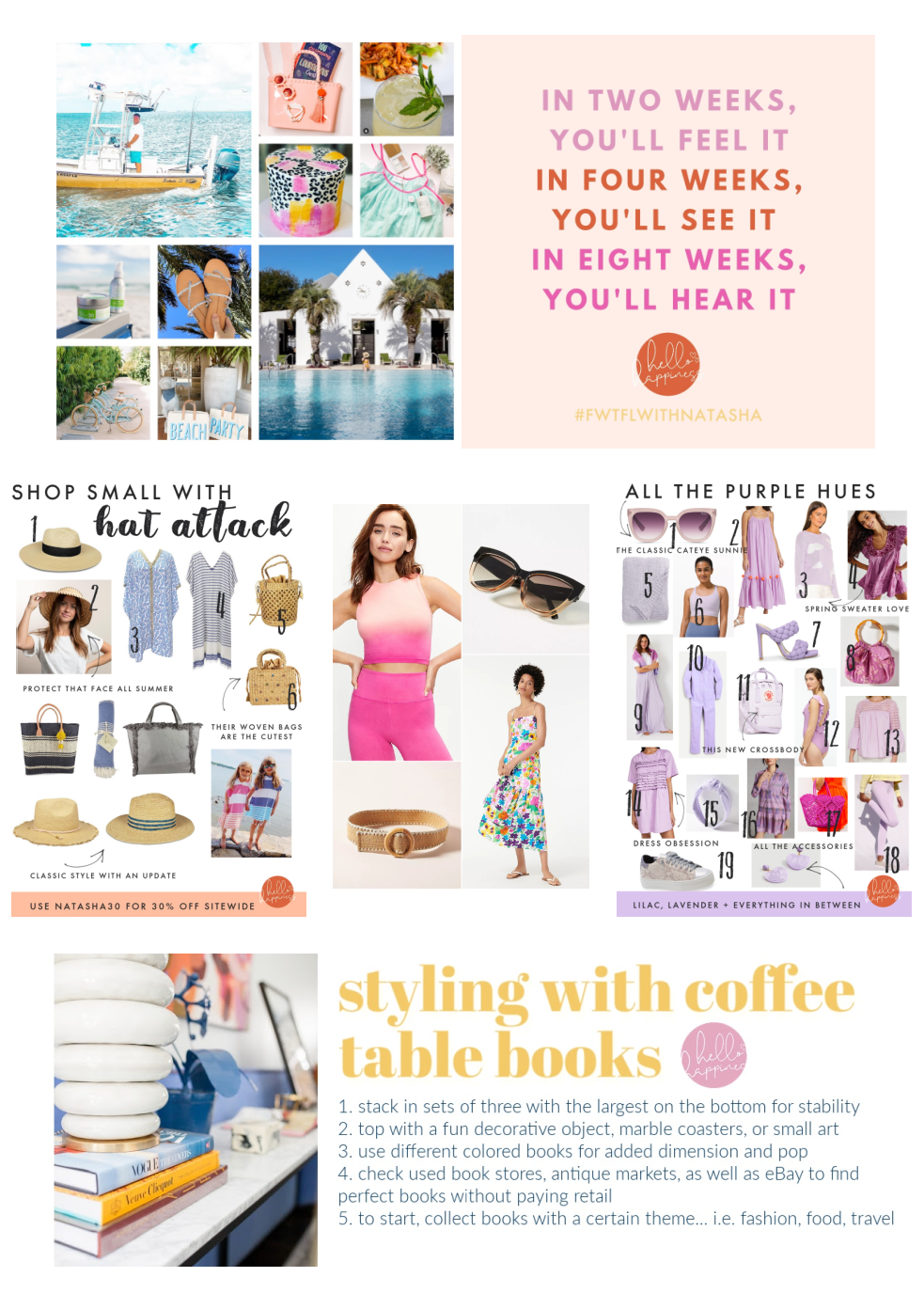 Social Media Resources by popular Nashville lifestyle blog, Hello Happiness: image of various photo collages.