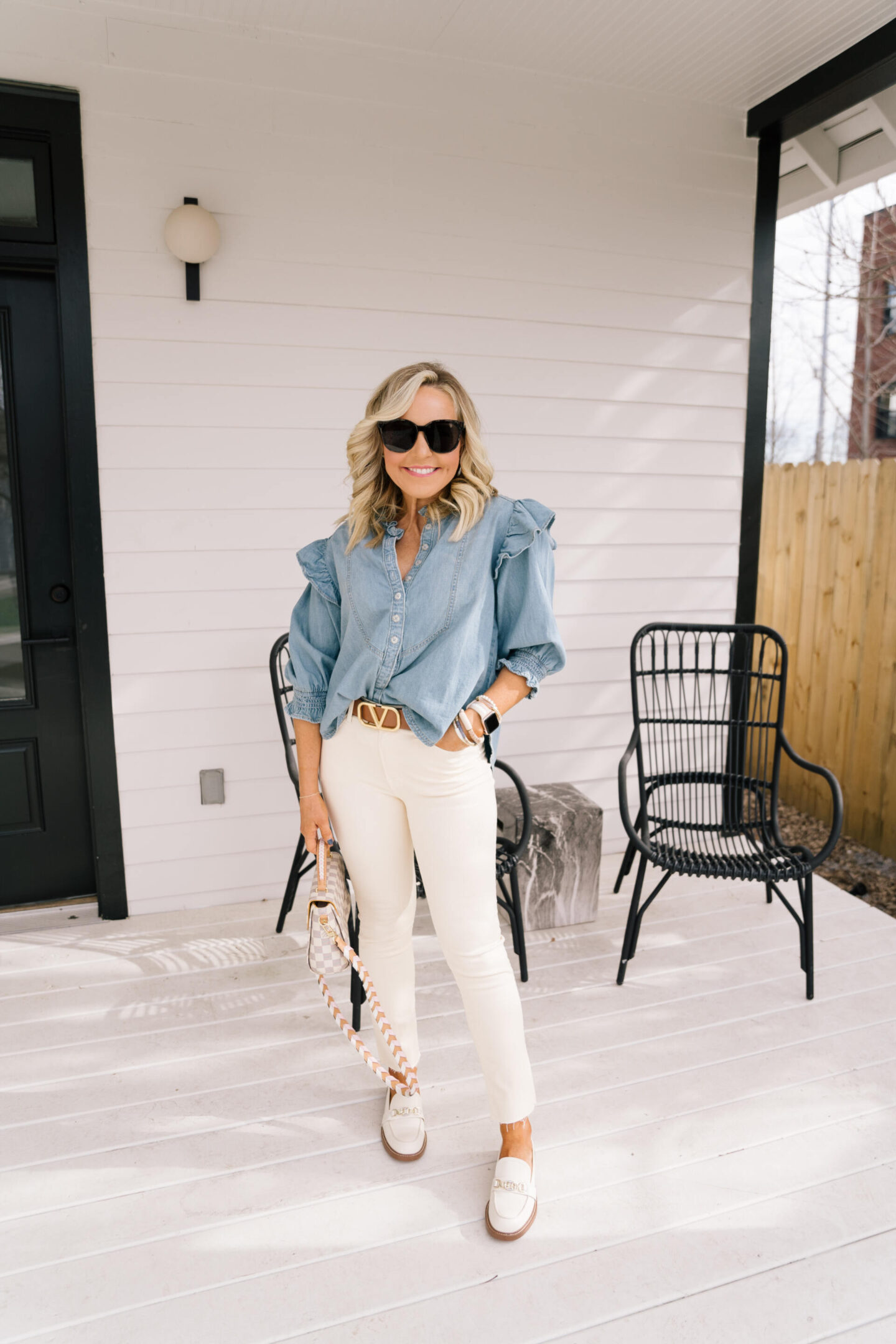 fun workwear basics for her featured by top Nashville fashion blogger, Hello Happiness.