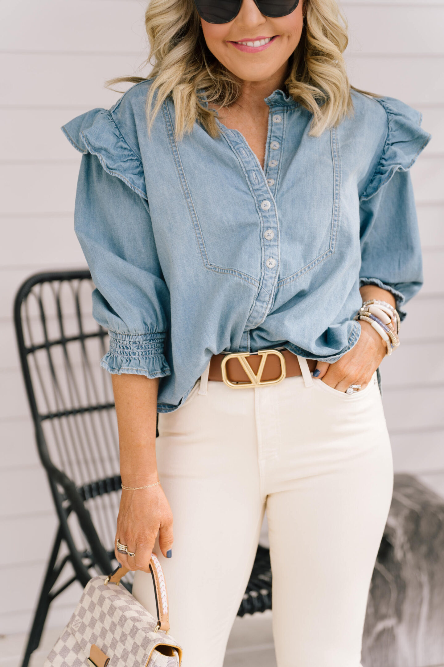 fun workwear basics for her featured by top Nashville fashion blogger, Hello Happiness.