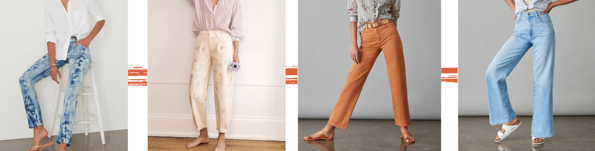 Anthro x Pilcro by popular Nashville fashion blog, Hello Happiness: collage image of Anthro x Pilcro denim.