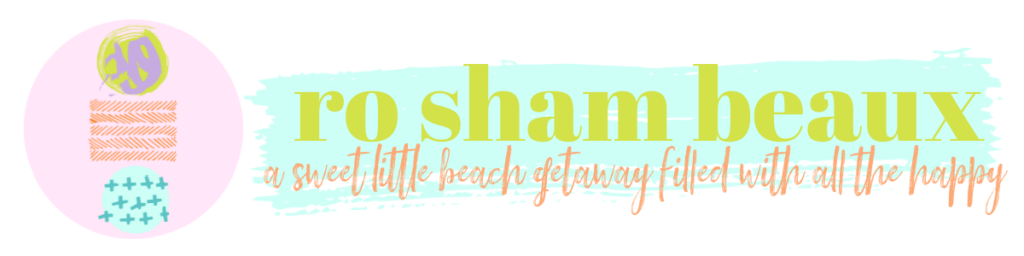 Rosemary Beach by popular Nashville travel blog, Hello Happiness: image of a Ro Sham Beaux logo. 
