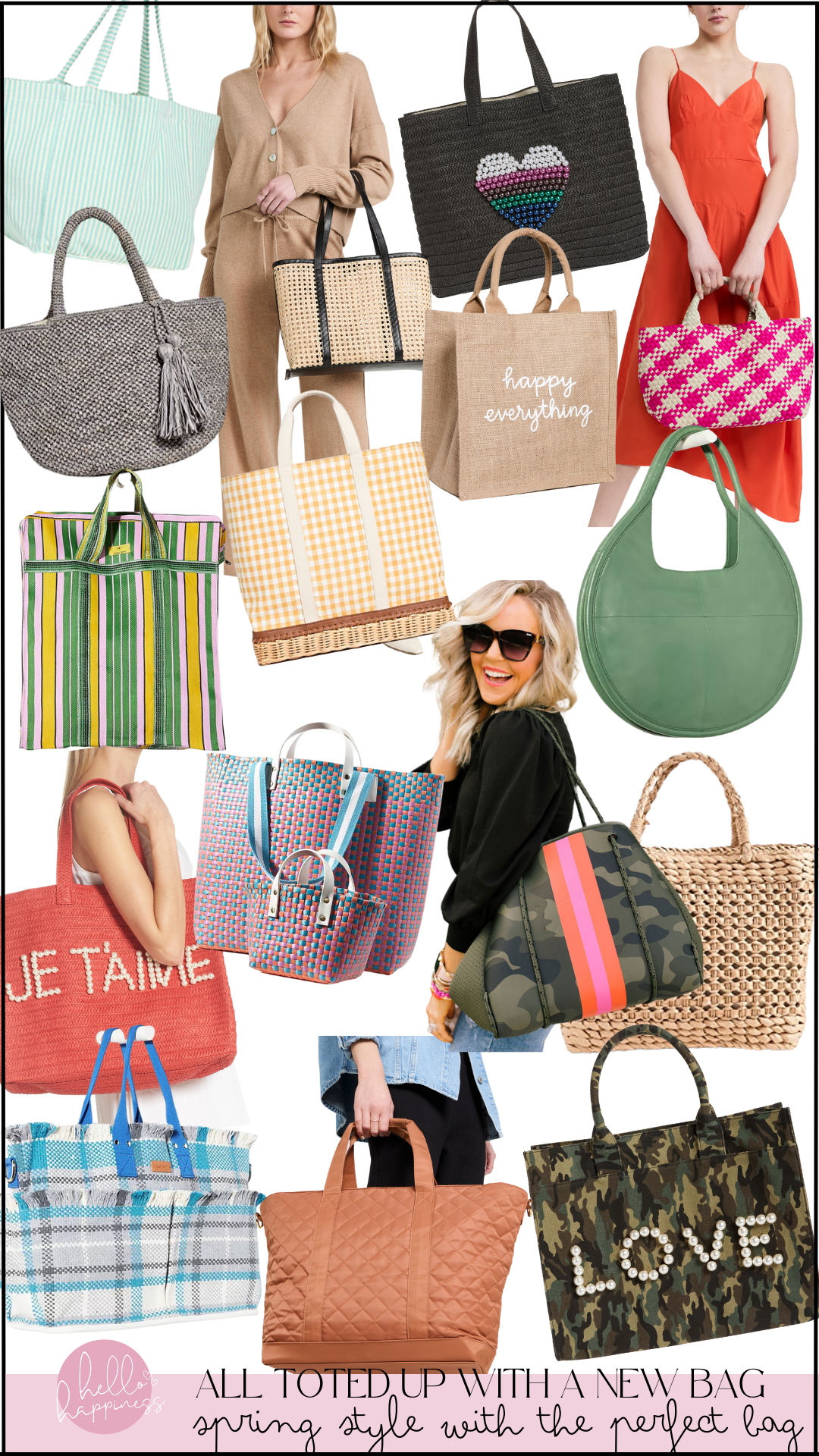 trendy totes for spring 2022 featured by Hello Happiness